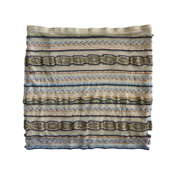 Chan Luu Short Mesh Hand Embroiderd Mini Skirt Size Medium - Picture 1 of 6